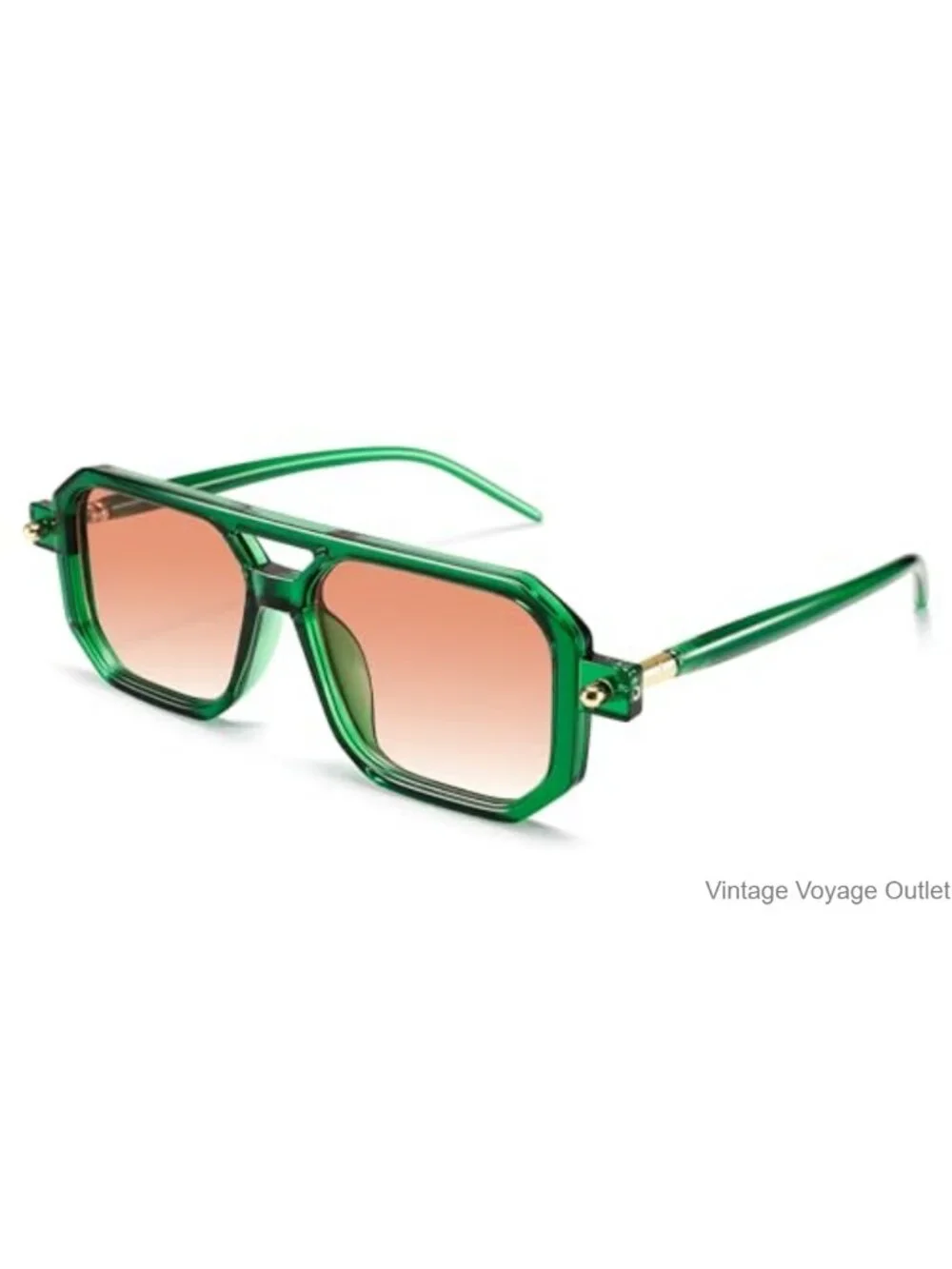Retro Square Aviator Sunglasses UV400 Protection for Women Men